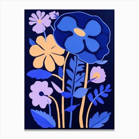 Blue Flower Illustration Statice 1 Canvas Print