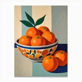 Oranges In A Bowl 2 Canvas Print