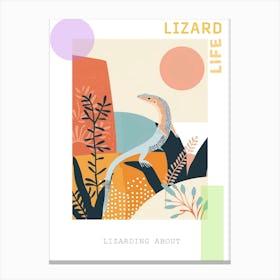 Lizard Abstract Modern Illustration 1 Poster Canvas Print