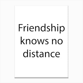 Friendship Quote 7 Canvas Print