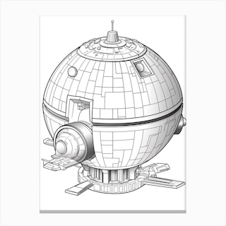 Star Wars Concept Death Star Paint By Numbers - PBN Canvas