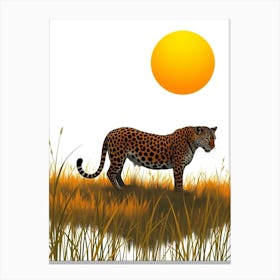 Leopard In The Grass 1 Canvas Print