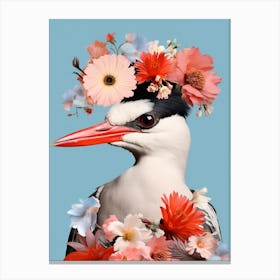 Bird With A Flower Crown Common Tern 1 Canvas Print