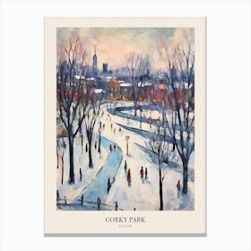 Winter City Park Poster Gorky Park Moscow Russia 1 Canvas Print