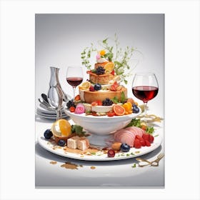 Plate Of Food Canvas Print