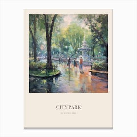 City Park New Orleans United States 2 Vintage Cezanne Inspired Poster Canvas Print