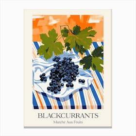 Marche Aux Fruits Blackcurrants Fruit Summer Illustration 1 Canvas Print