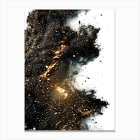 Explosion Of Black Smoke Canvas Print