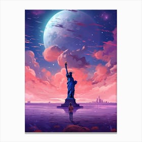 Statue Of Liberty New York Painting 1 Canvas Print