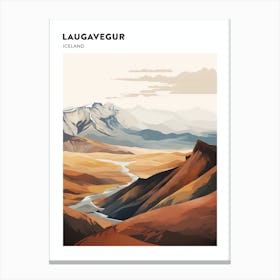 Laugavegur Iceland 3 Hiking Trail Landscape Poster Canvas Print