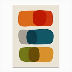 Mid Century Bold And Colorful  Canvas Print