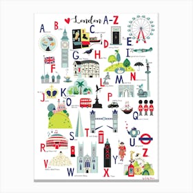 London Alphabet Canvas Print