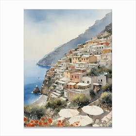 Summer In Positano Painting (25) 1 Canvas Print