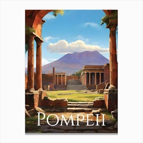 Pompeii & Vesuvius Canvas Print