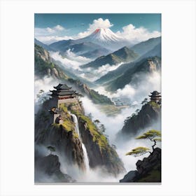 Chinese Mountain Landscape Painting (7) Canvas Print