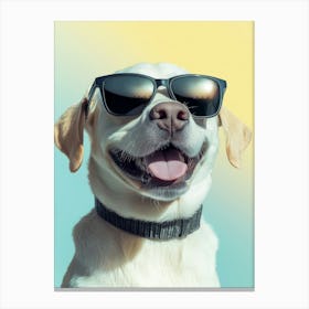 Dog In Sunglasses. Generated AI. Art Print 3 Canvas Print