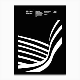 Modern Curves 02, Modern Architecture Design Poster, minimalist interior wall decor Canvas Print