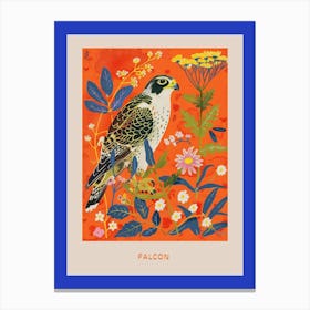 Spring Birds Poster Falcon 2 Canvas Print