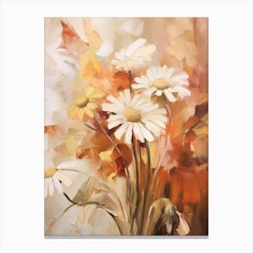 Fall Flower Painting Oxeye Daisy 2 Canvas Print