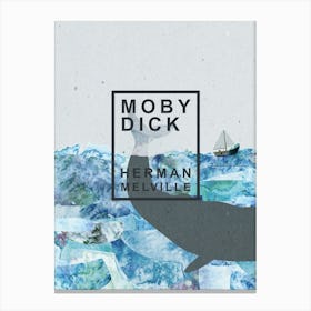 Book Cover - Moby Dick by Herman Melville Canvas Print