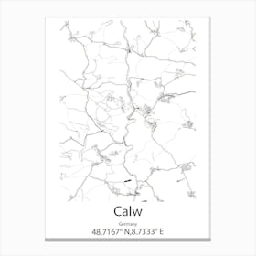 Calw,Germany Minimalist Map Toile