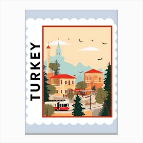 Turkey 2 Travel Stamp Poster Canvas Print