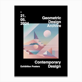 Geometric Design Archive Poster 25 Canvas Print