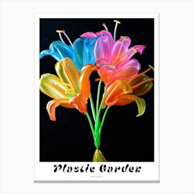 Bright Inflatable Flowers Poster Honeysuckle 3 Canvas Print