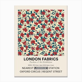 Poster Fern Frost Bloom London Fabrics Floral Pattern 2 Canvas Print