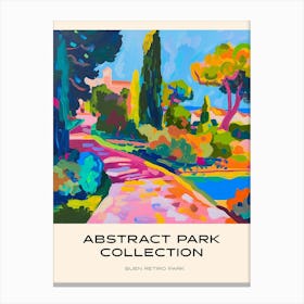 Abstract Park Collection Poster Buen Retiro Park Buenos Aires 1 Canvas Print