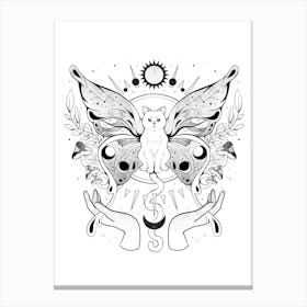 Metamorfurry Mystic Cat - Mystic Stars Cute Gift Canvas Print