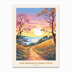 The Norfolk Coast Path England 2 Hike Poster Canvas Print