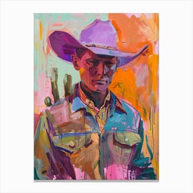 Painting Of A Cowboy 8 Canvas Print