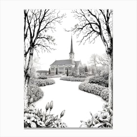 Church In Winter Canvas Print