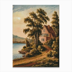 House By The Lake Canvas Print