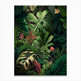 Majestic Jungle 9 Botanicals Canvas Print