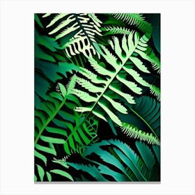 Forked Fern Vibrant Canvas Print