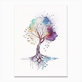 Tree Of Life (Immortality) 1 Symbol Minimal Watercolour Canvas Print