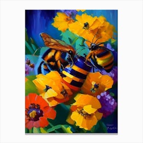 Bees 2 Painting Canvas Print