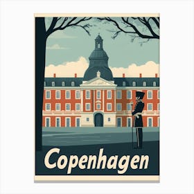 Aihrgdesign A Classic 1960s Travel Poster For Copenhagen 3 Canvas Print