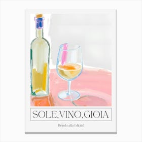 Solo Vino Gia Canvas Print