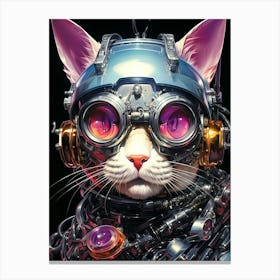 Cat With Goggles Canvas Print