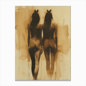 Two Nude Women Canvas Print