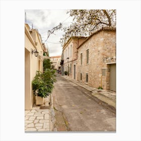 Street In The Plaka Of Athens Canvas Print