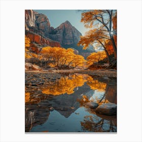 Autumn In Zion National Park 2 Canvas Print