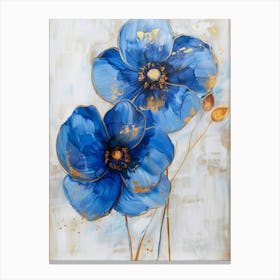 Blue Poppies 16 Canvas Print