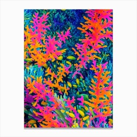 Acropora Austera Vibrant Painting Canvas Print