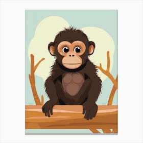 Baby Animal Illustration  Gorilla 4 Canvas Print