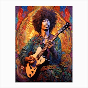 Jimi Hendrix Vintage Psycedellic 13 Canvas Print