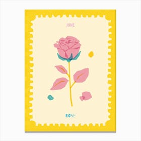 June Birthmonth Flower Rose 1 Canvas Print